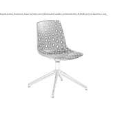 Technopolymer swivel chair with 4-star base Elvanli