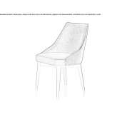 Fabric chair with a beech wood base Haarby