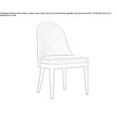Chair upholstered with fabric Oulx