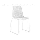 Technopolymer chair with a sled-shaped base Elvanli