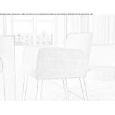 Fabric chair with armrests Hiseti