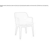 Upholstered chair with armrests Webbekom