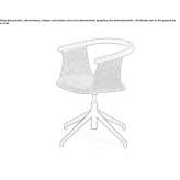 Fabric chair with height adjustment Blera