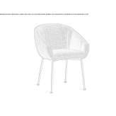 Fabric chair with armrests Ludmilla