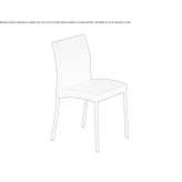 Chair upholstered in fabric with a removable cover Genesee