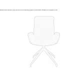 Upholstered swivel chair with armrests Salguero