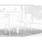 Stackable eco-leather chair Chueca