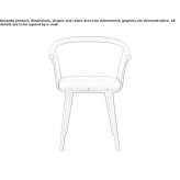 Fabric chair with integrated cushion Blera