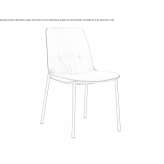Leather upholstered chair Evran