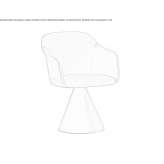 Leather swivel chair with armrests Nordheim