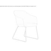 Leather chair based on a sled with armrests Nordheim