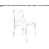 Leather upholstered chair Floridia