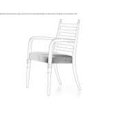 Beech chair with armrests Catalca
