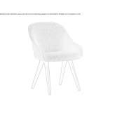 Chair upholstered in fabric with armrests Nordheim