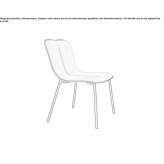 Ergonomic chair upholstered with fabric Gueugnon