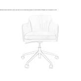 Height-adjustable chair with armrests and a 5-star base Cuendo
