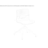Swivel technopolymer trestle chair Gigant