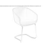 Upholstered chair on supports with armrests Opfikon