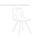 Leather upholstered chair Evran