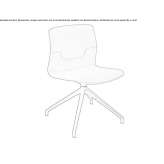 Swivel, upholstered trestle chair Gigant