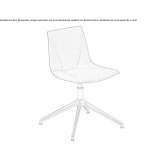 Upholstered swivel chair with 4-star base Vipiteno
