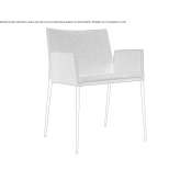 Fabric chair with armrests Messias