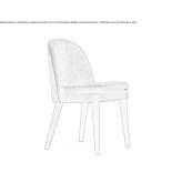 Chair upholstered with fabric Heby