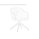 Upholstered leather trestle chair Nordheim