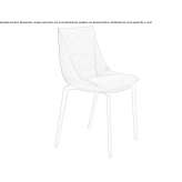 Upholstered and stackable chair Vipiteno