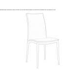 Leather upholstered chair Elverum