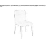 Chair upholstered with fabric Guarne
