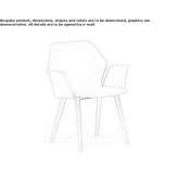 Chair upholstered in fabric with armrests Warboys