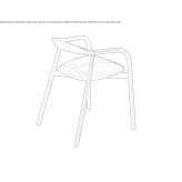 Krzesło materiałowe z podłokietnikami Neuvic