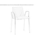 Upholstered chair with armrests Vipiteno