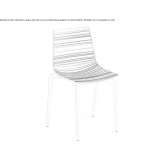 Technopolymer chair, stackable Vipiteno