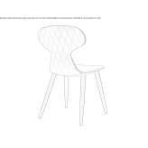 Krzesło tapicerowane skórą Stanari