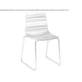 Technopolymer chair with a sled-shaped base Vipiteno