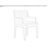 Fabric chair with armrests Vodskov