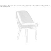 Chair upholstered with fabric Piran