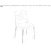 Leather upholstered chair Guarne