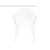 Upholstered leather chair with armrests Munster