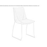 Upholstered chair based on a sled Vipiteno