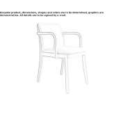 Fabric chair with stackable armrests Pivka