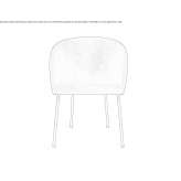 Upholstered chair covered with fabric on metal legs Boom