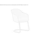 Fabric chair on supports with armrests Nordheim