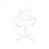 Swivel chair with 4-star base with armrests Edisto