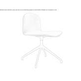 Swivel leather trestle chair Berezan