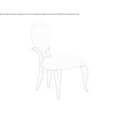 A medallion-shaped fabric chair Prigor