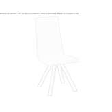 Upholstered trestle chair Inecik