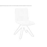 Upholstered trestle chair Gamones